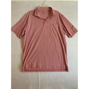 Peter Millar Tybee Striped Polo Shirt Men XL Pocket Stretch Crown